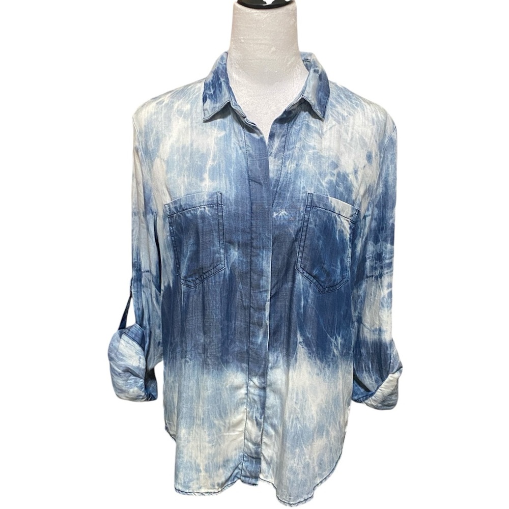 Velvet Heart Denim Tye Dyed shirt. Medium